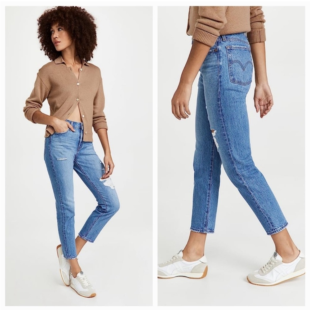 Levi’s Wedgie Icon High Rise Jeans in Athens Asleep Medium Wash - 24 - Picture 5 of 16